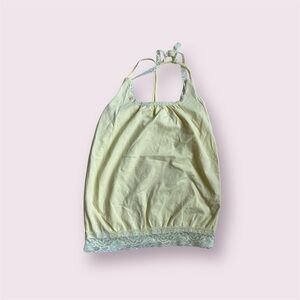 Yellow Lace Halter Top